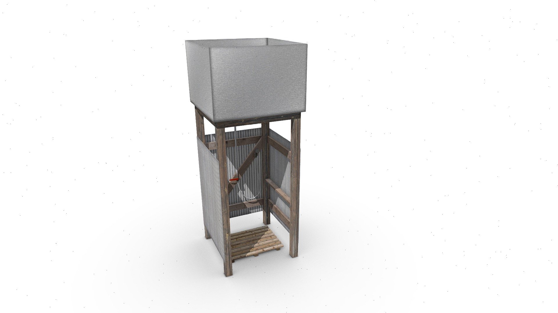 Village shower cabin 3d model