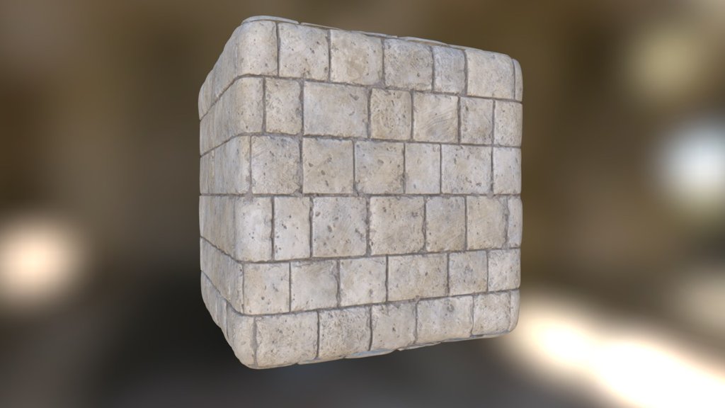 Stone Wall Texture A01 3d model