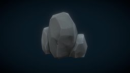 Stylized low-poly stone