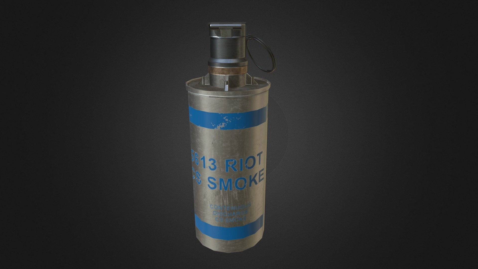 Tear Gas grenade 3d model