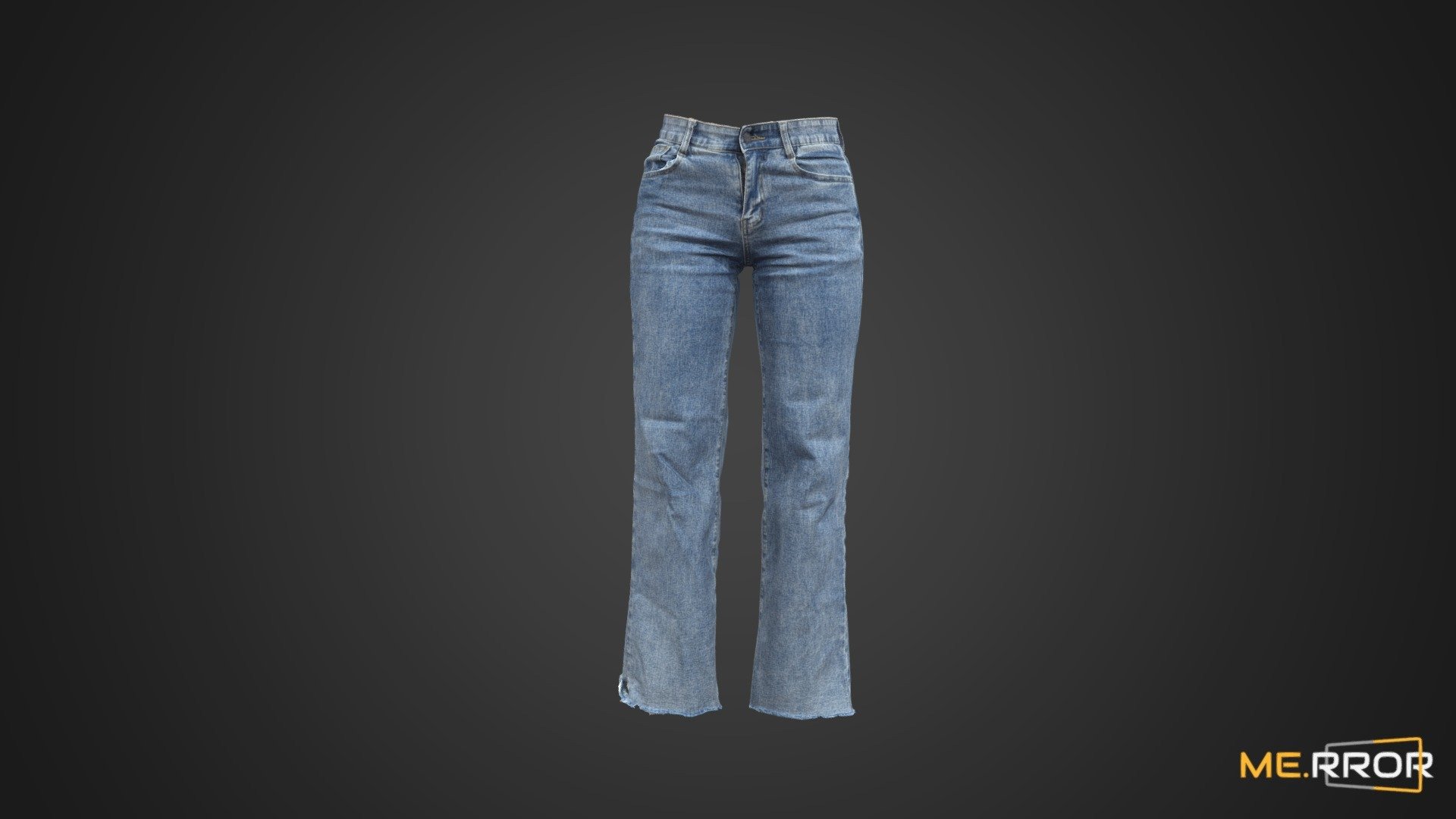 Bootcut Blue Jeans 3d model