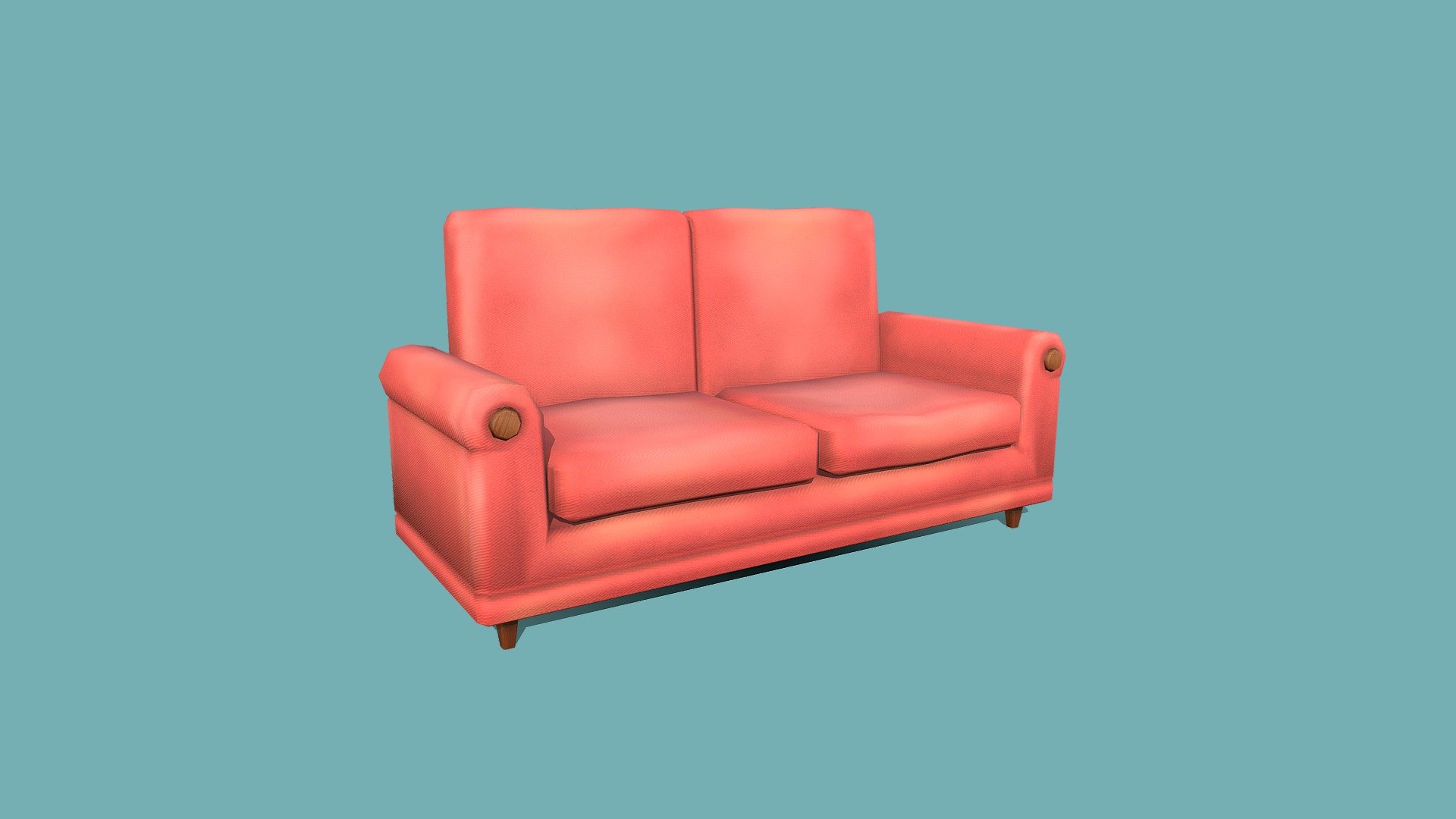 Couch Low Poly 3d model