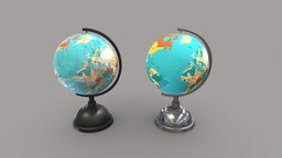 Pair of desk globes