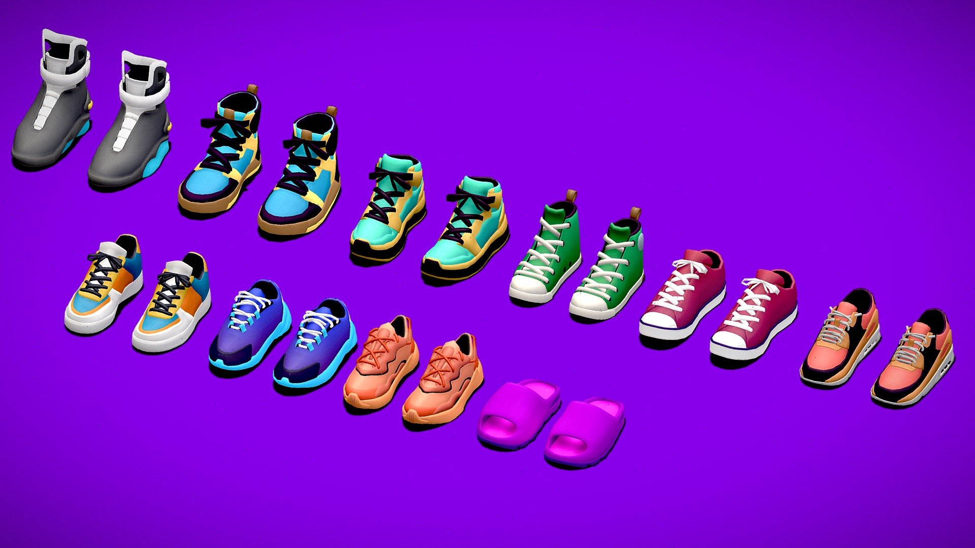 Sneakers-Games-Package 3d model