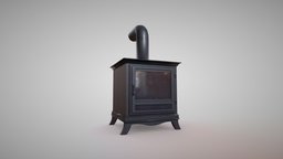 Wood Burner PBR Low Poly