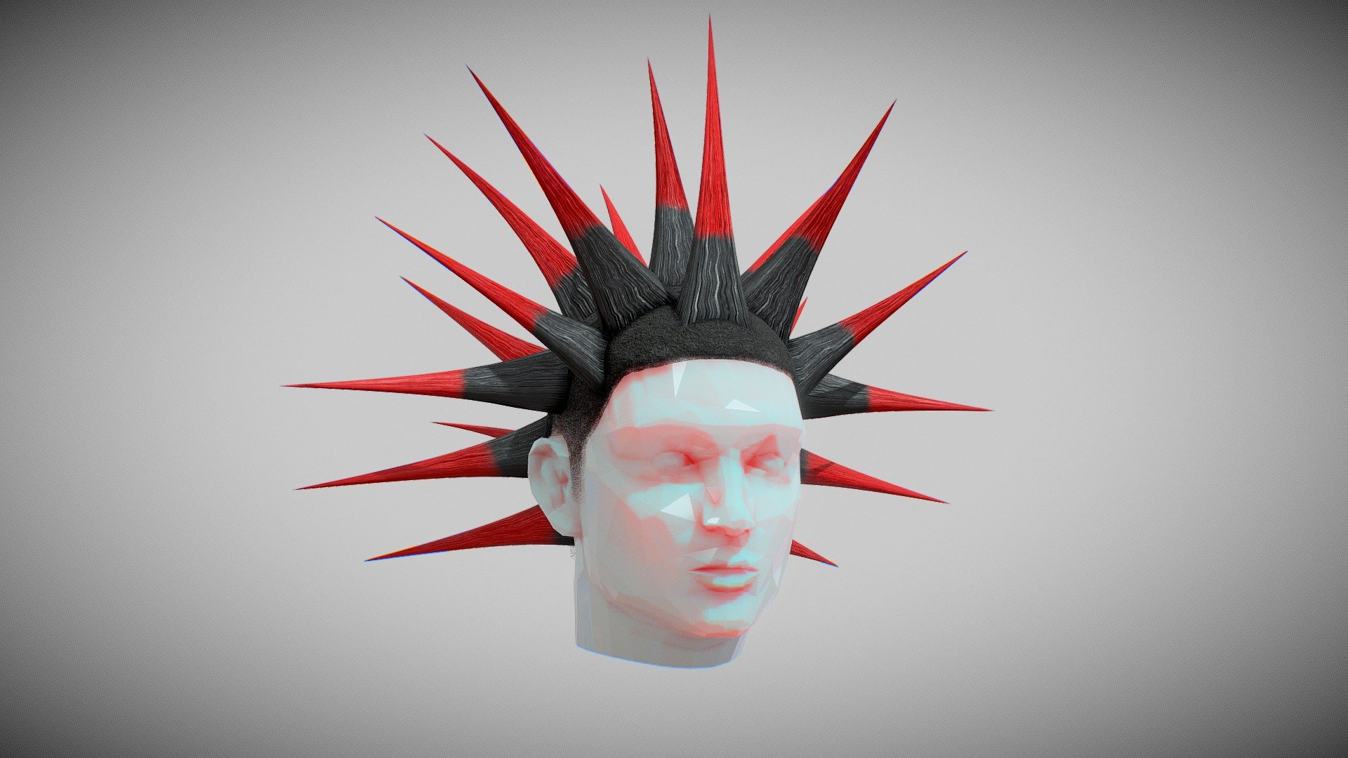 Spiky Hair 3d model