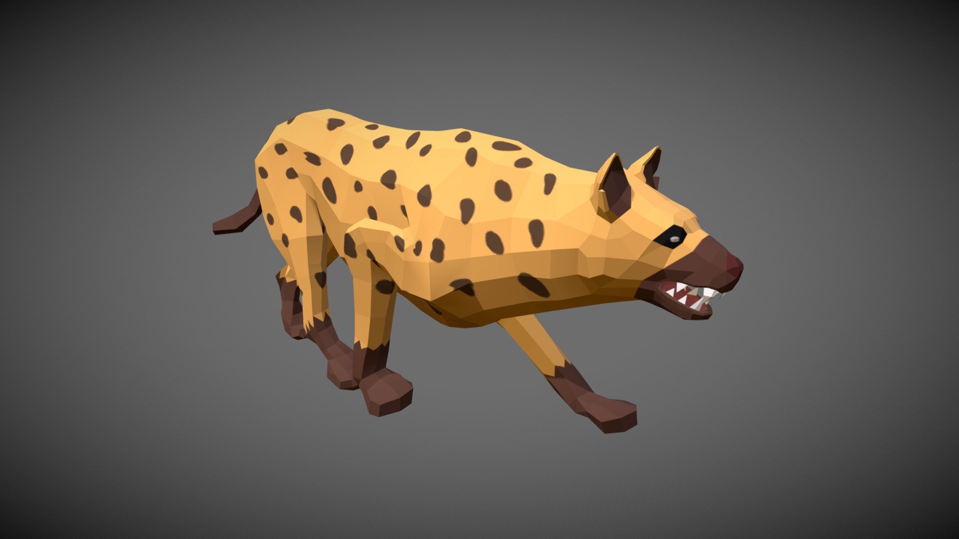 Hyena Combat Walk 3d model