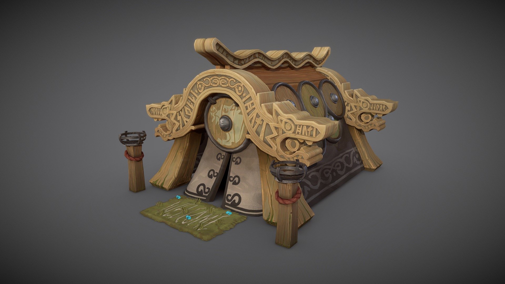 Viking House 3d model