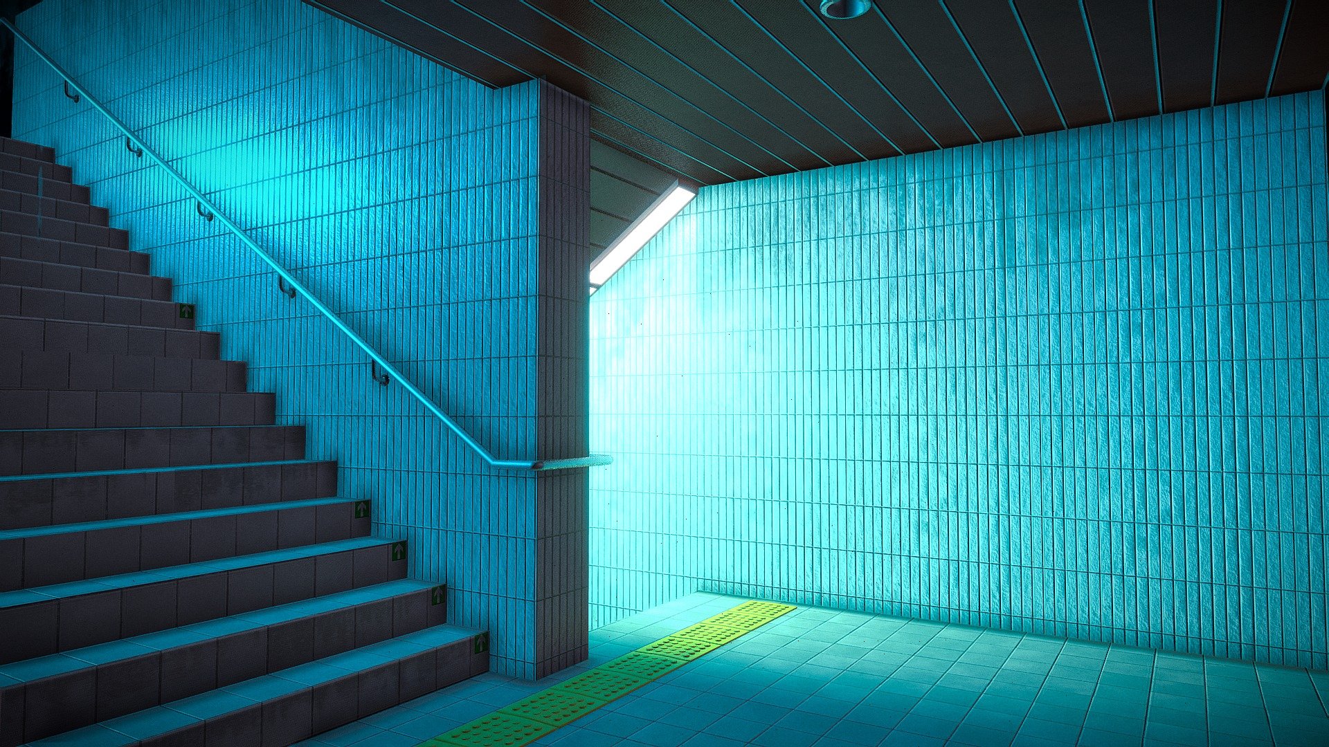 Subway Stairs 3d model