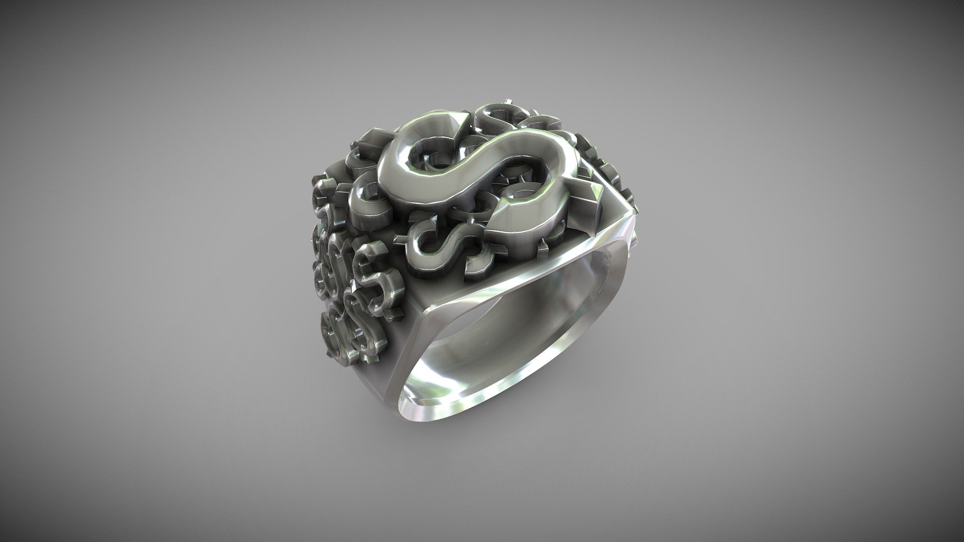 Dollar ring 3d model