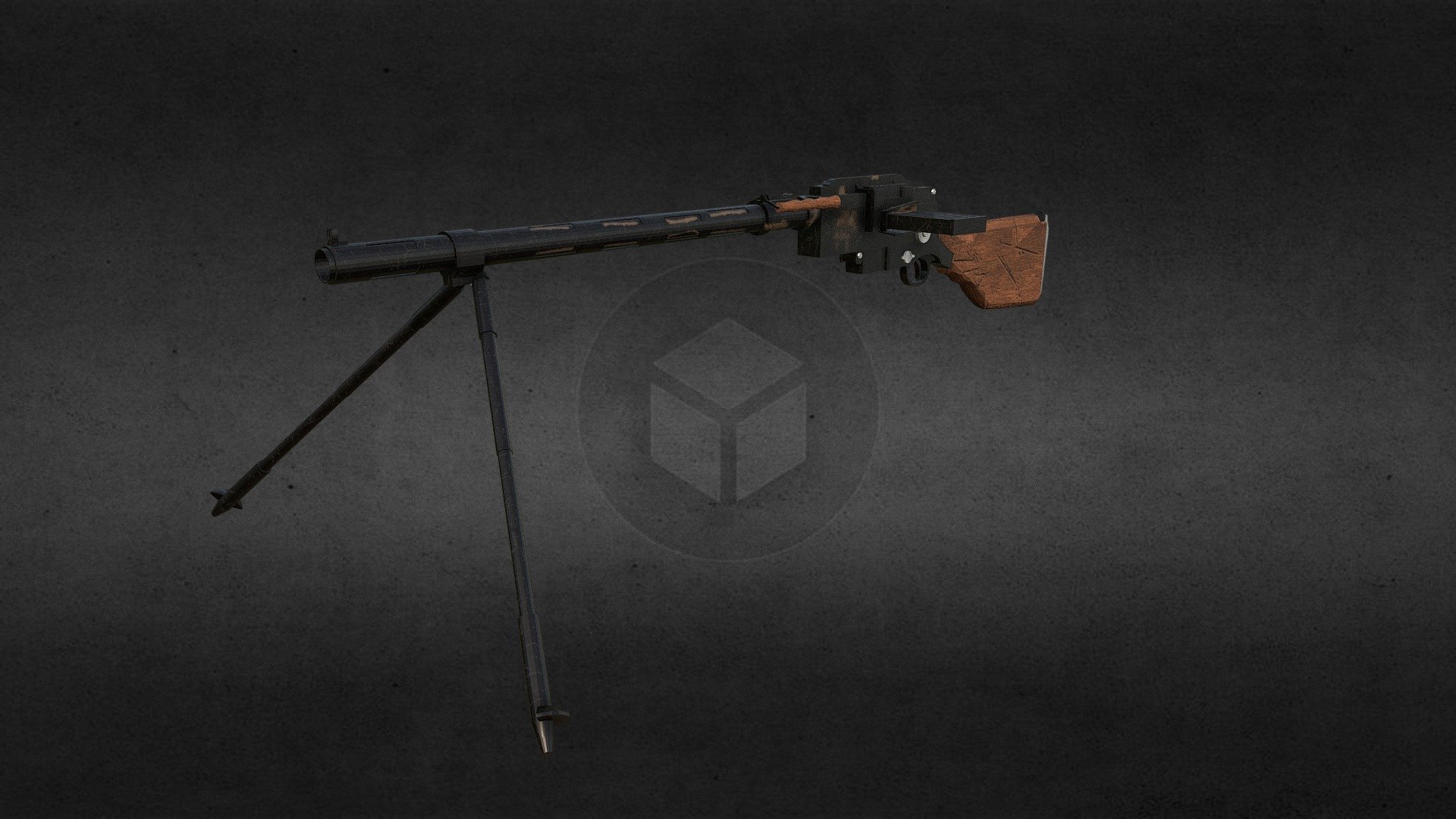 Madsen machine gun 3d model