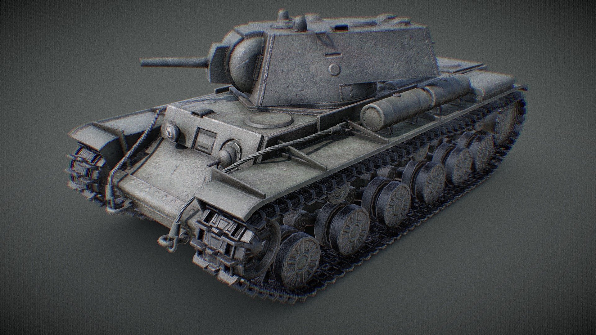 Russian Tank KV-8 3d model