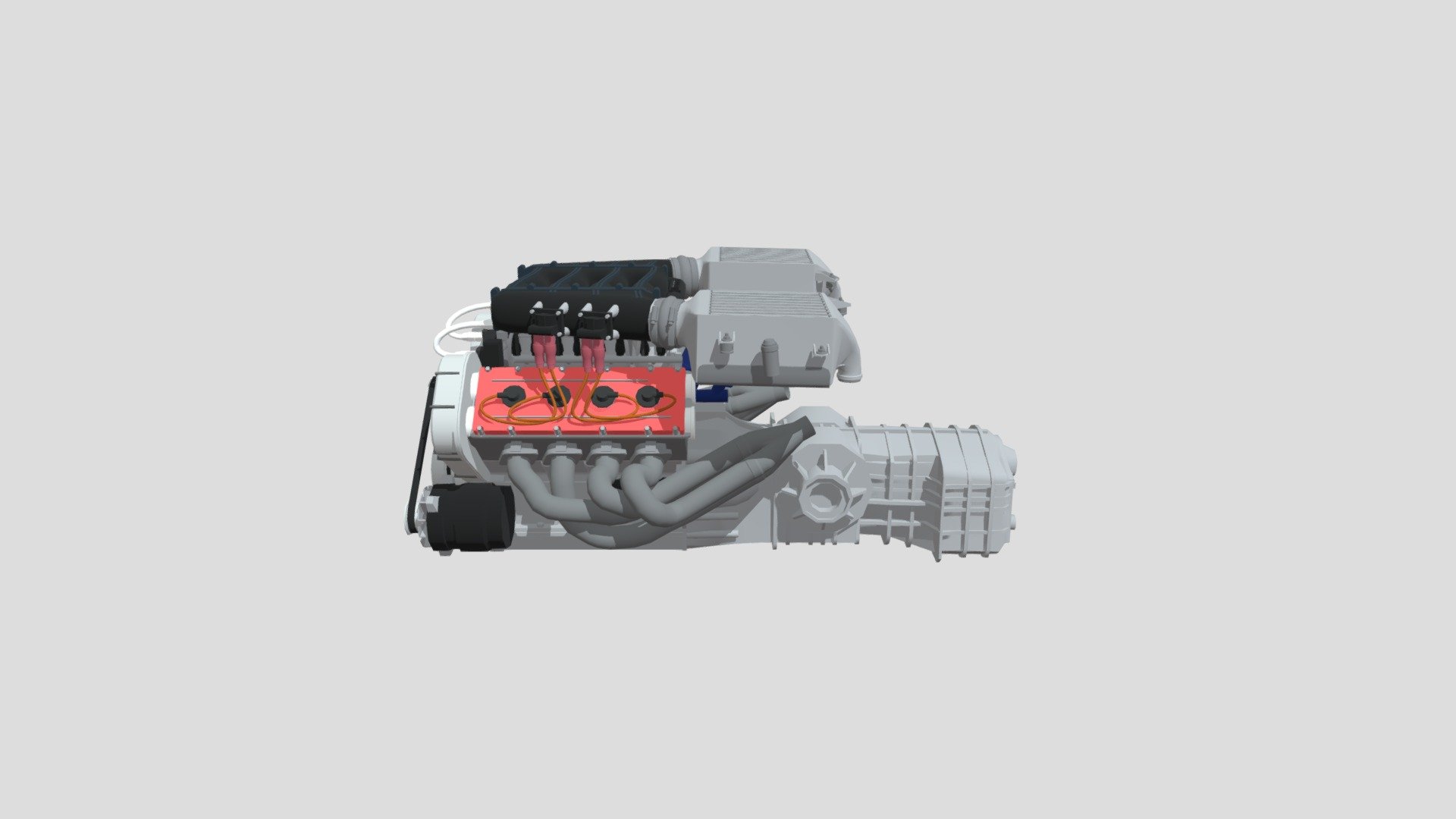 F40 Engine 3d model