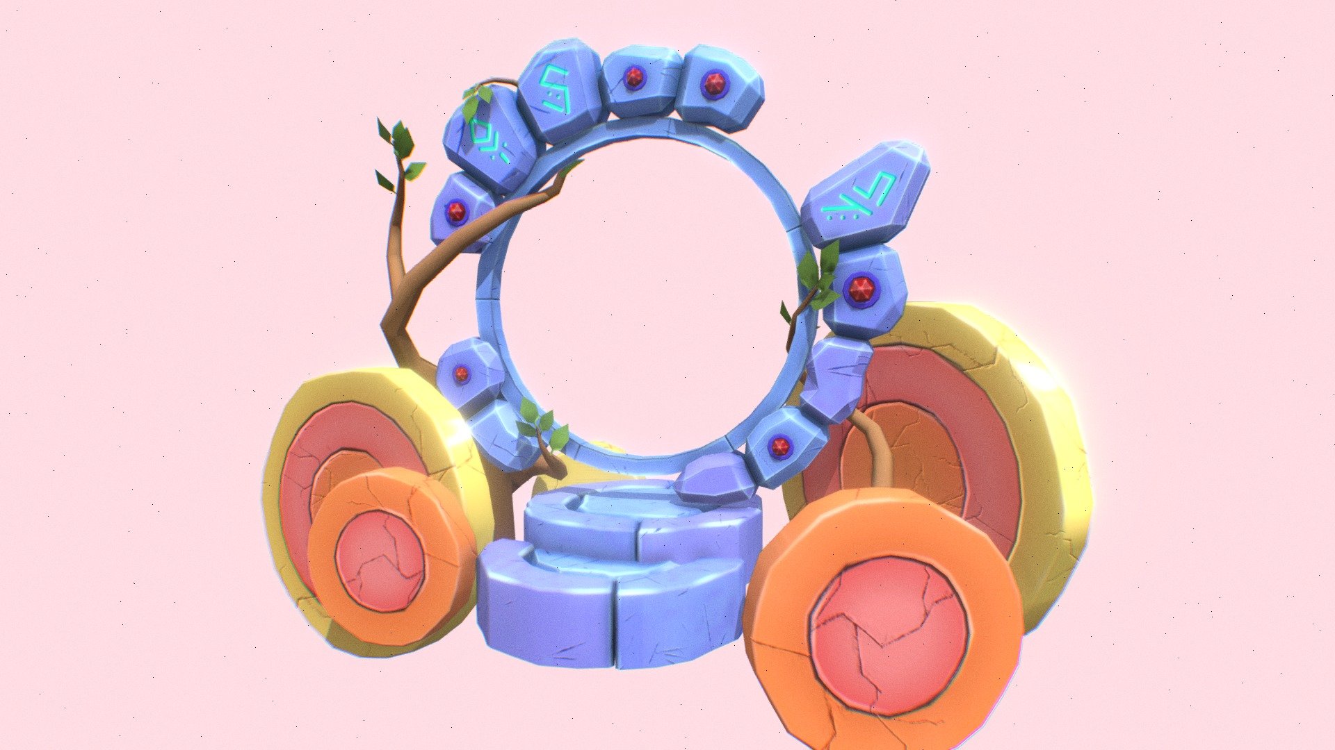 Fantasy Handpainted Portal 3d model