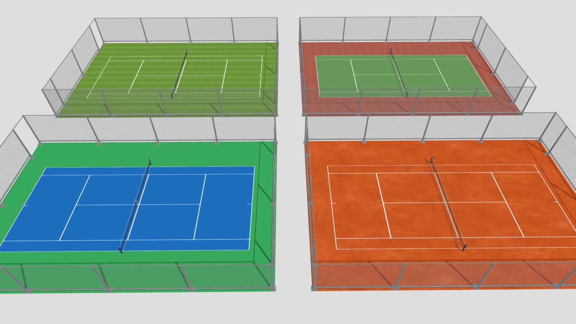 Tennis Court Collection 3d model