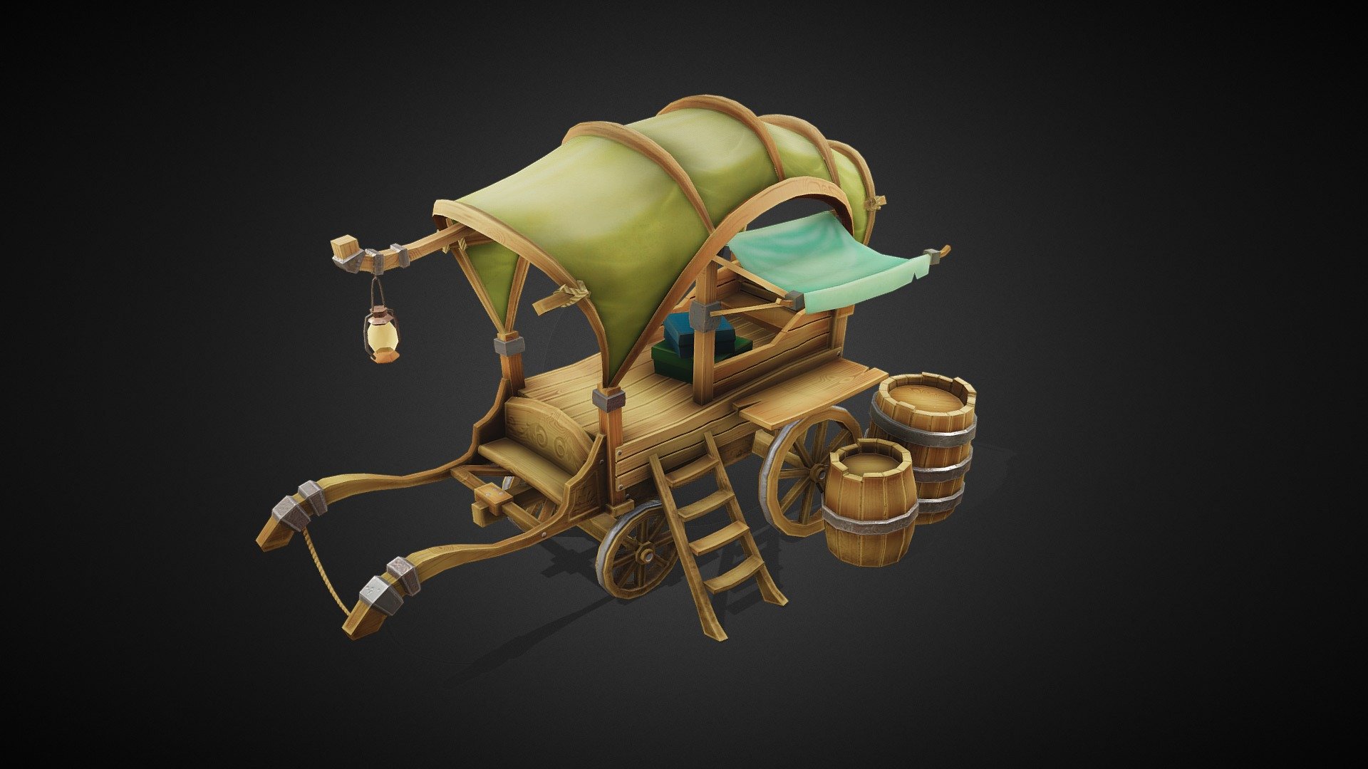 Traders Cart 3d model