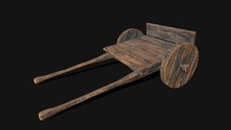 Medieval Wooden Cart