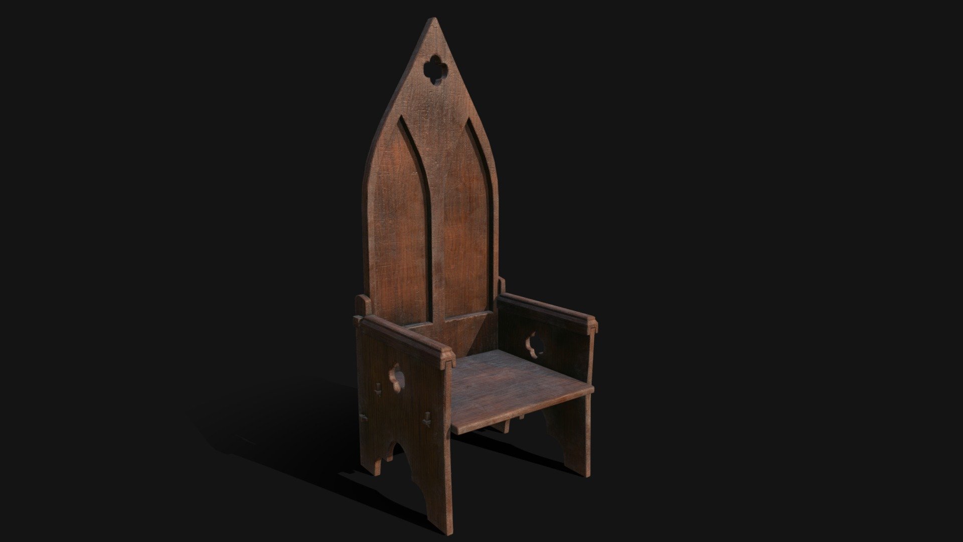 Gothic Medieval Chair 3d model