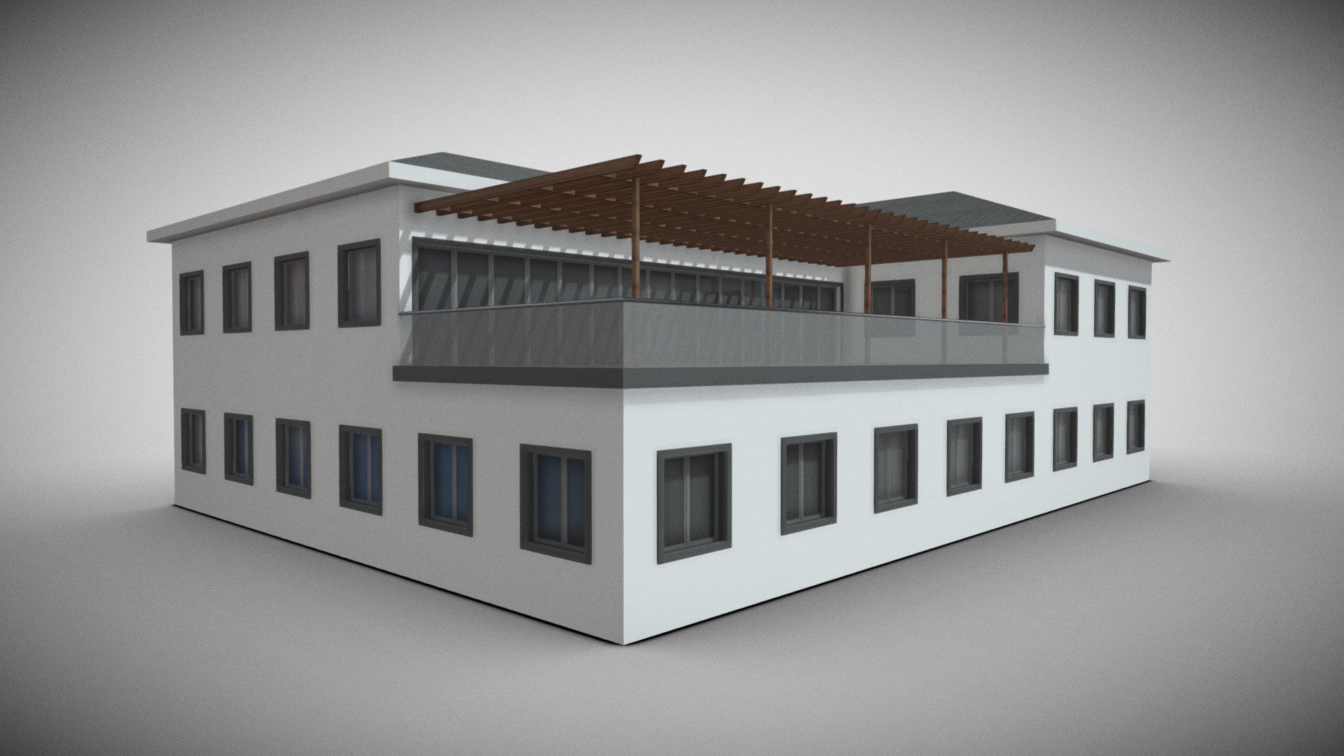 3D Modern Building 2 model 3d model