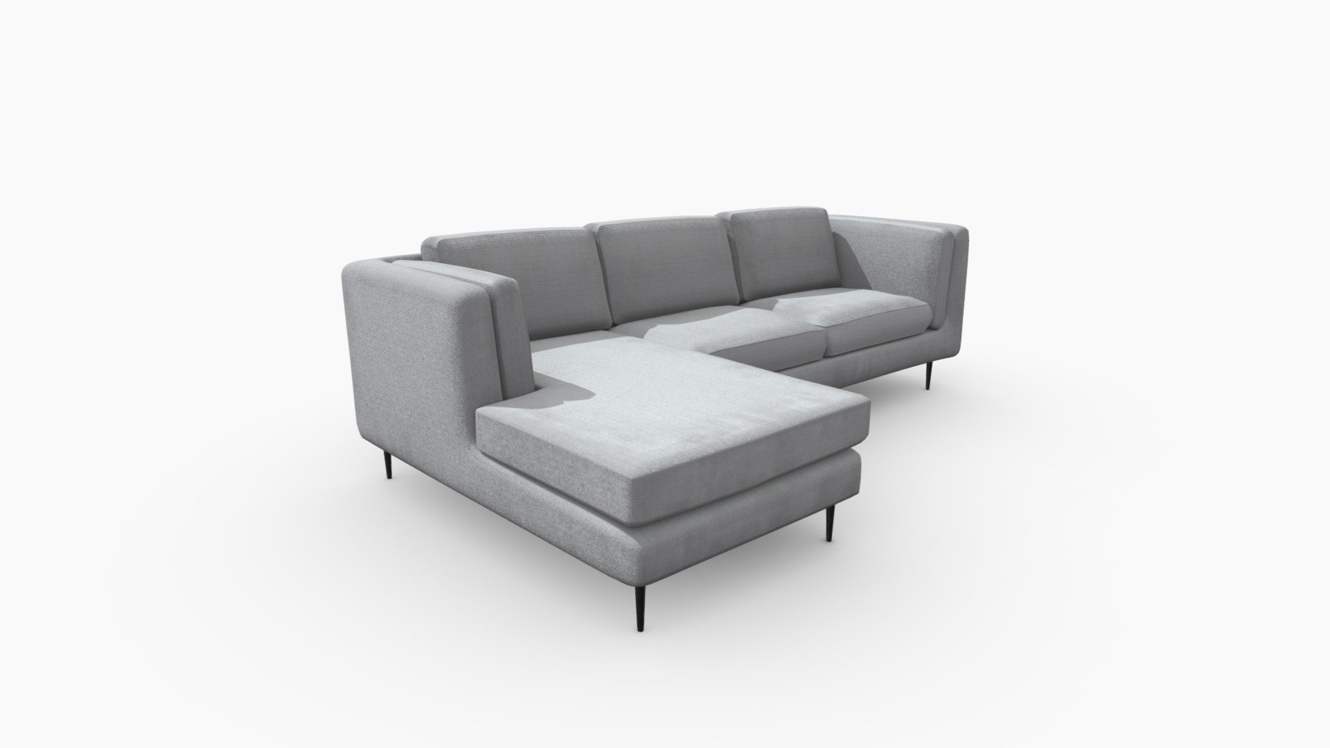 TM803_SOFA EN L OCALA IZQUIERDO T.LONDON GRIS 3d model