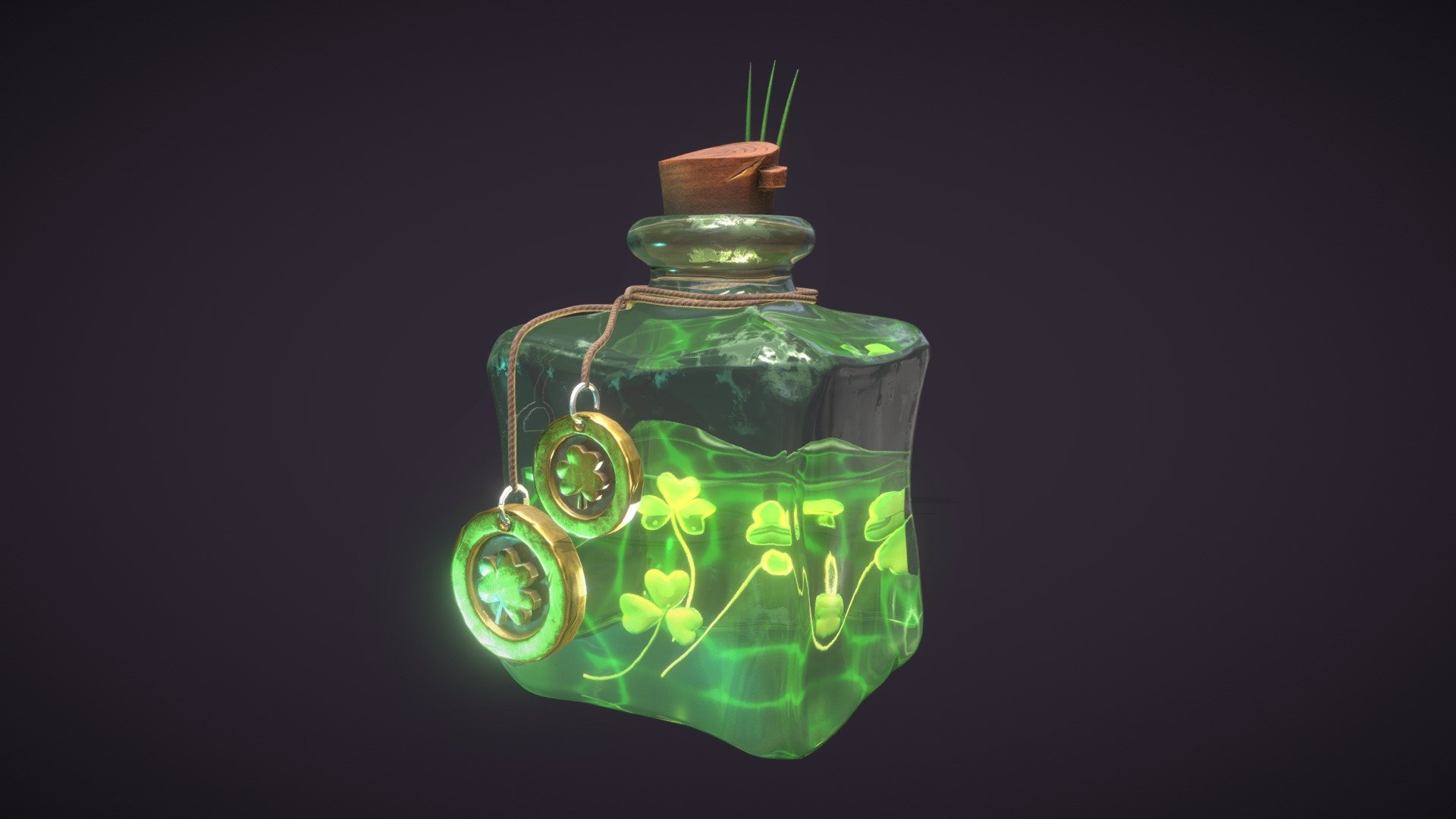 Clover magic potion 3d model