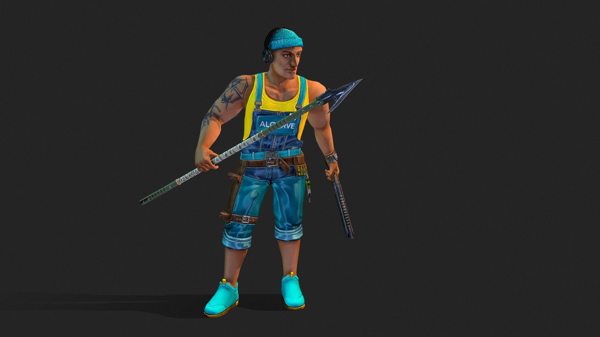 Fisherman 3d model