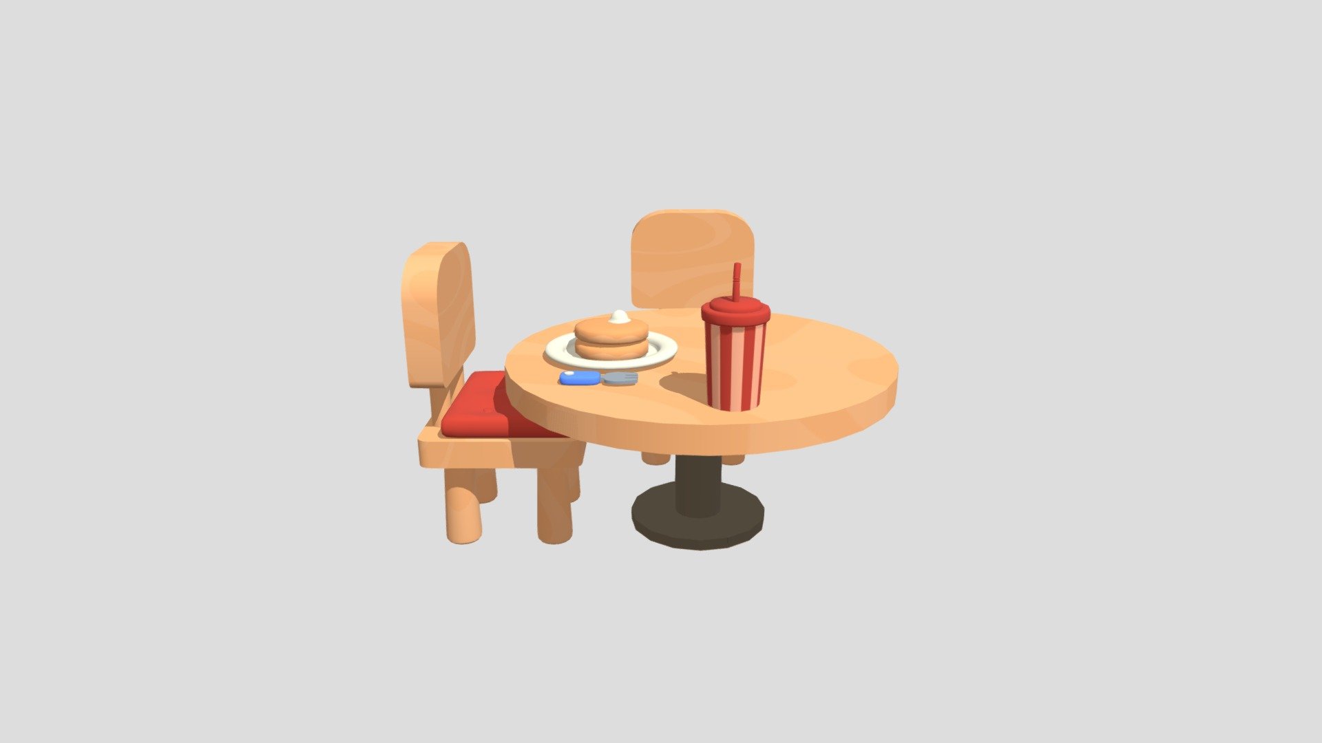 Outside Dining Asset Pack 3d model