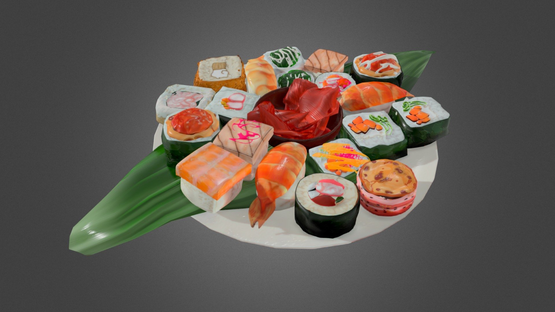 sushi play set 3d model