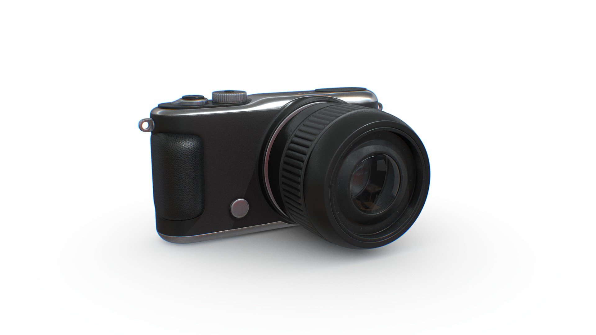 Pocket digital mirrorless camera 3d model