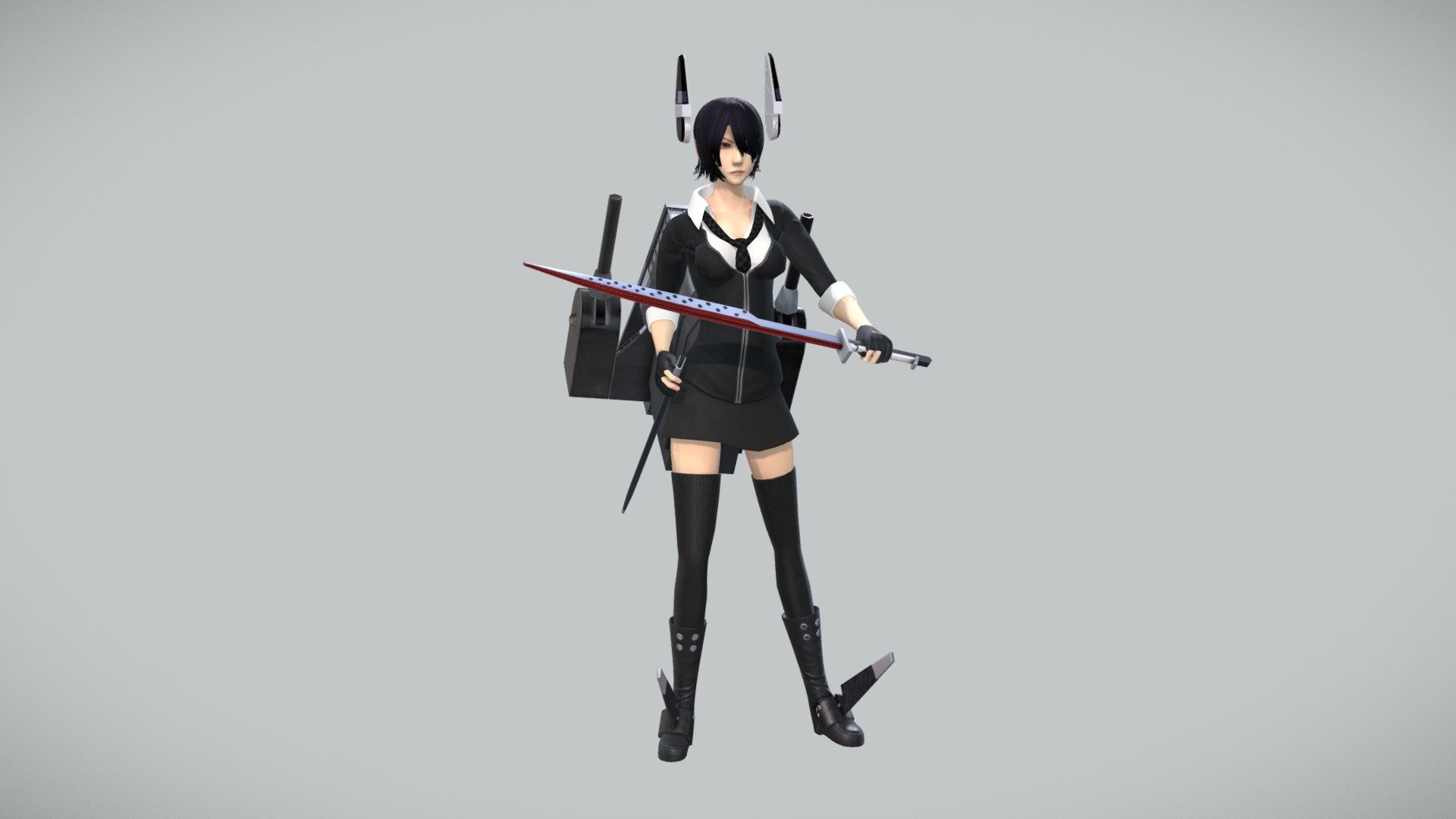 天龍(艦隊これくしょん) 3d model