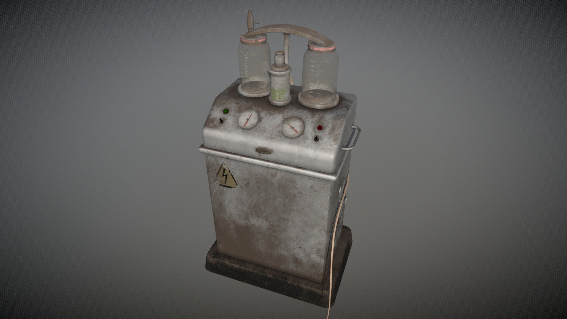 Hospital Suction Machine 3d model