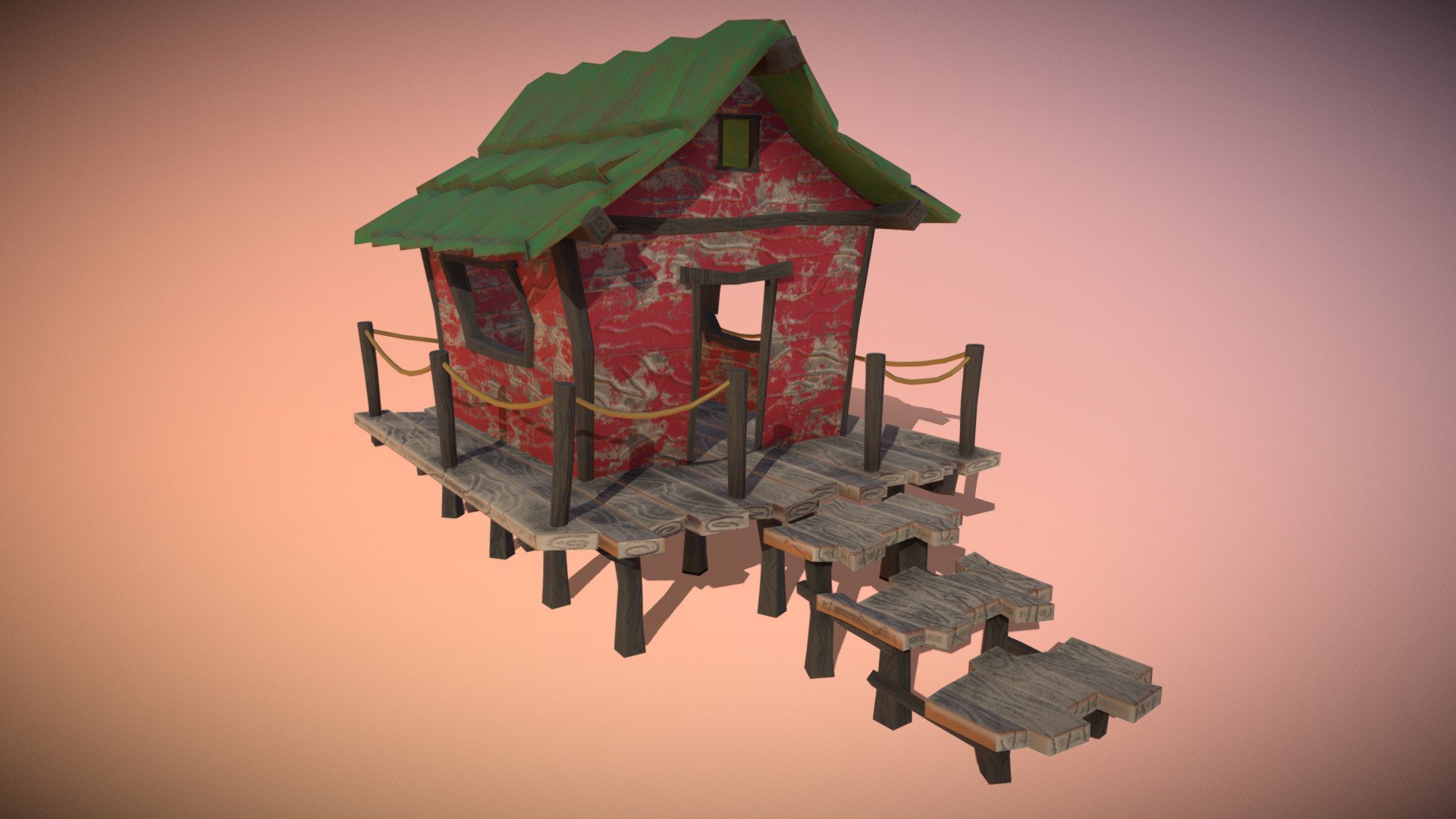 Beach Hut 3d model