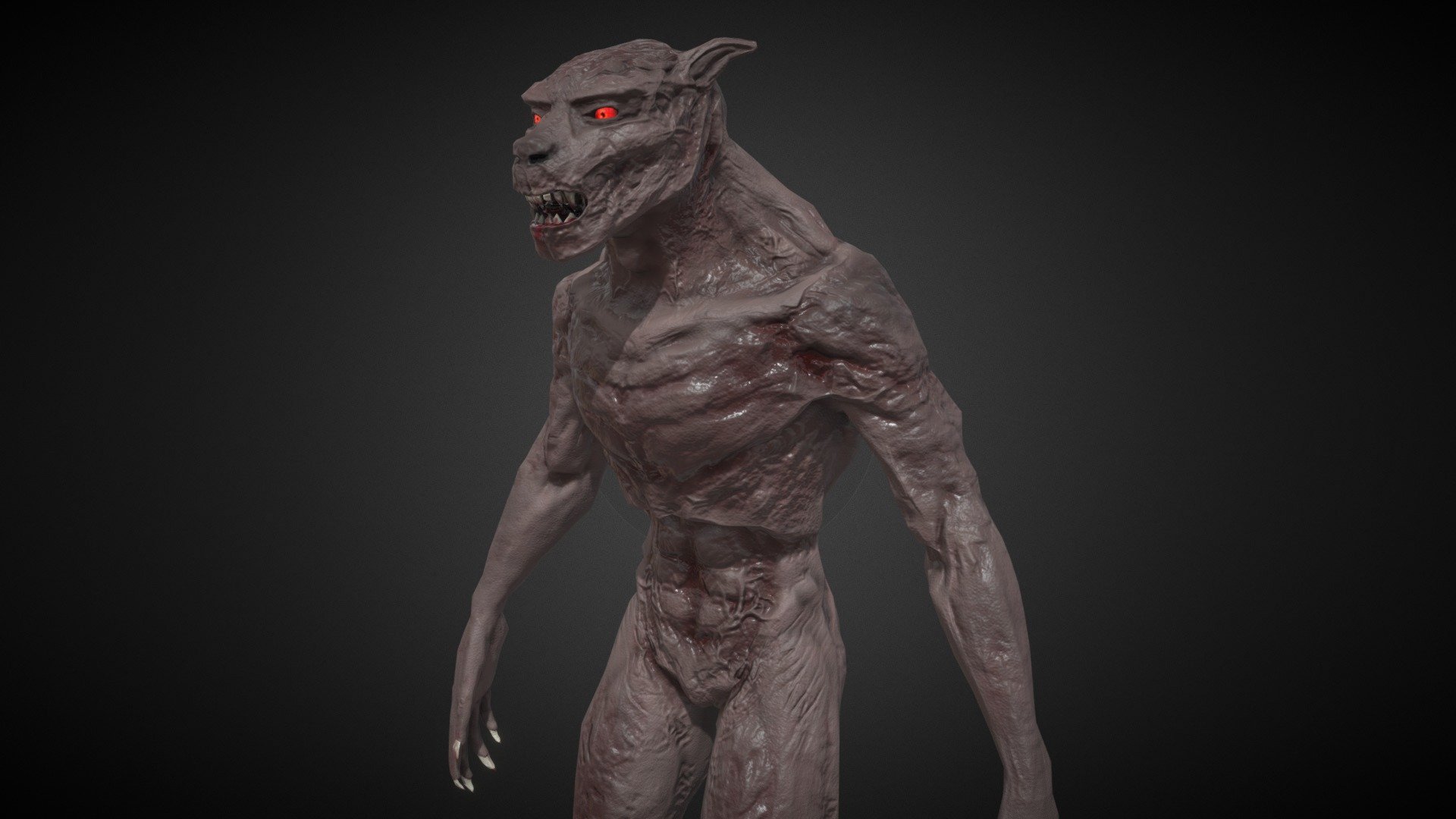 Werewolf Burned 3d model