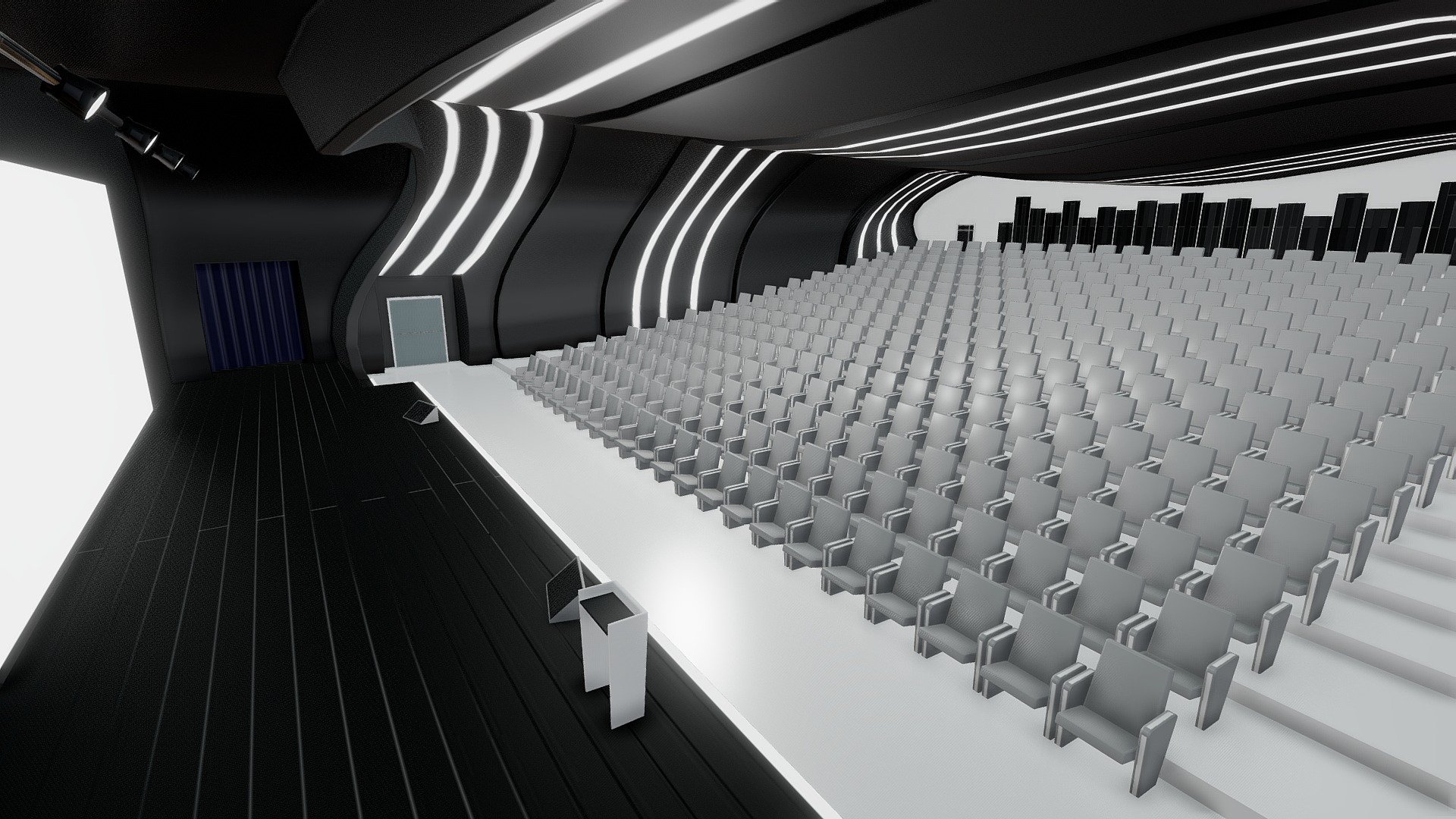 Modern Auditorium 3D 3d model