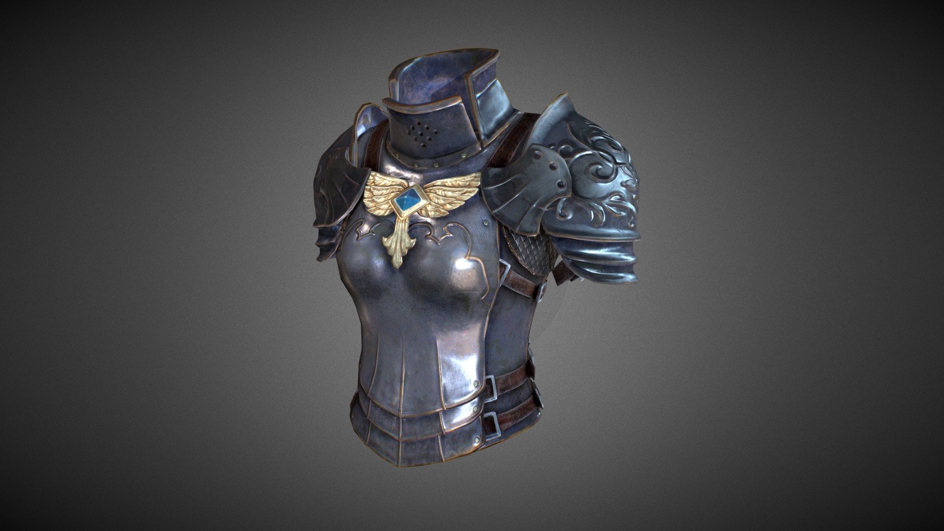 PBR West Armour 3d model