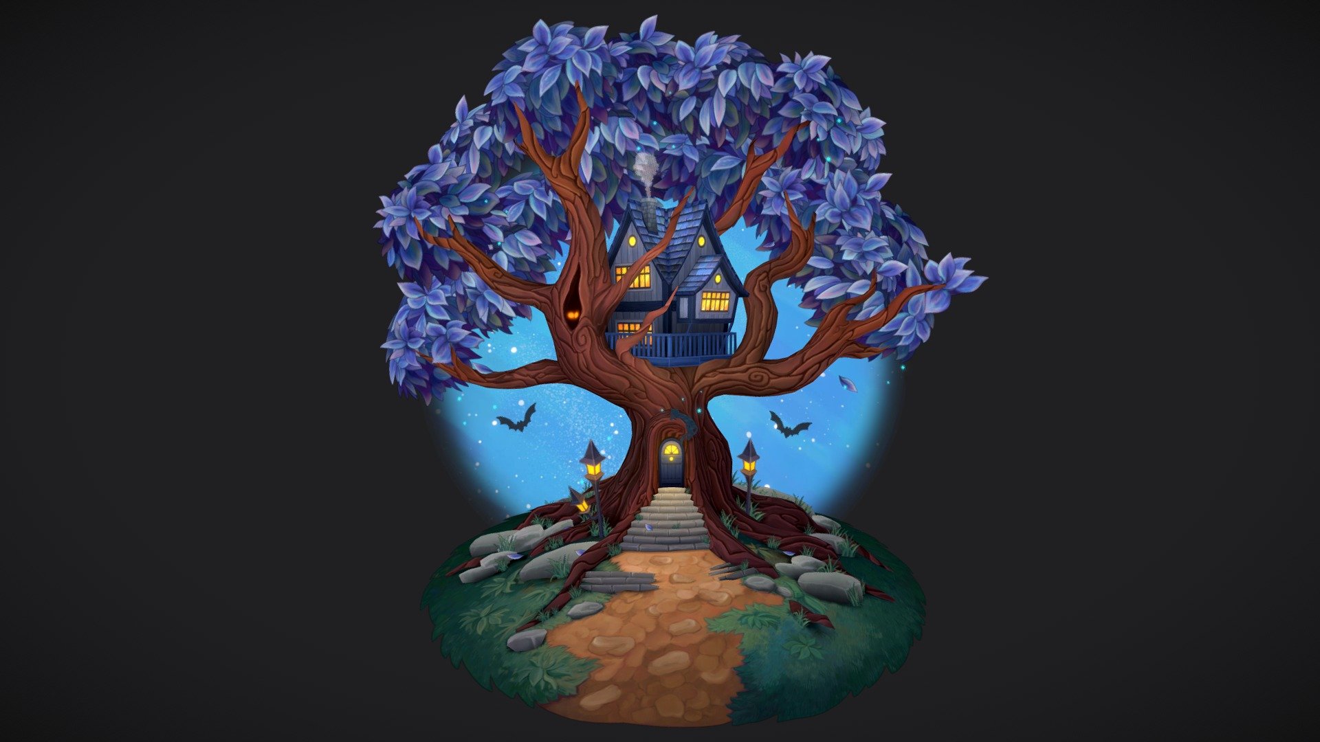 Stylized Magic Tree House CGMA Week 2 3d model