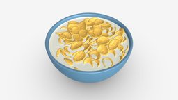 Bowl with Cornflakes 01