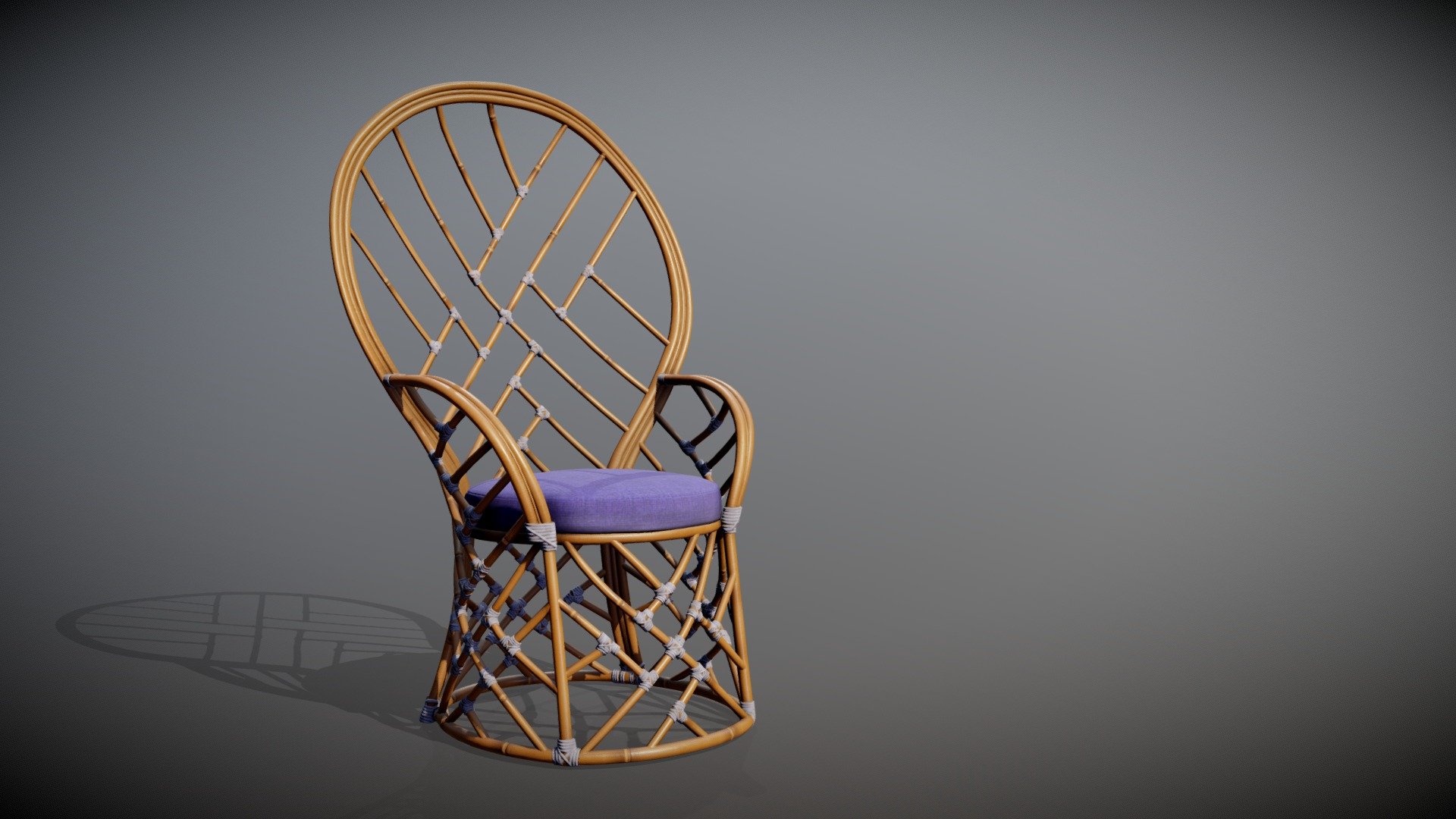 Bamboo chair 3d model