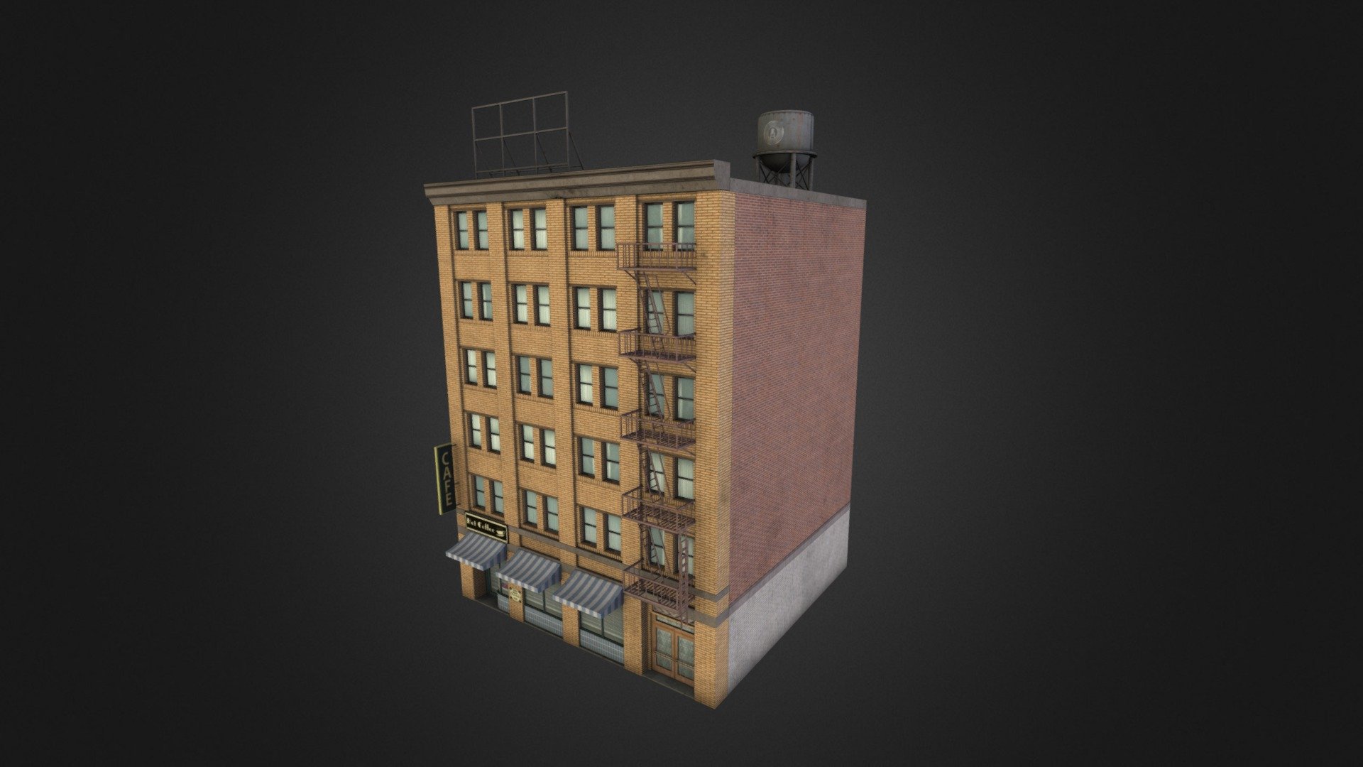 Retro City Pack Building 03 3d model