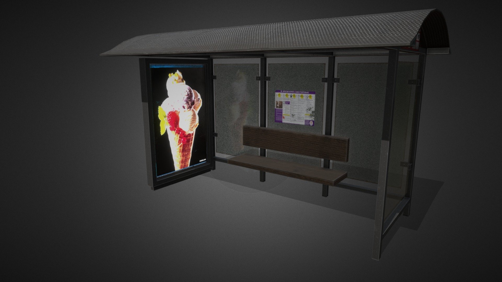 Bus Stop. 3d model