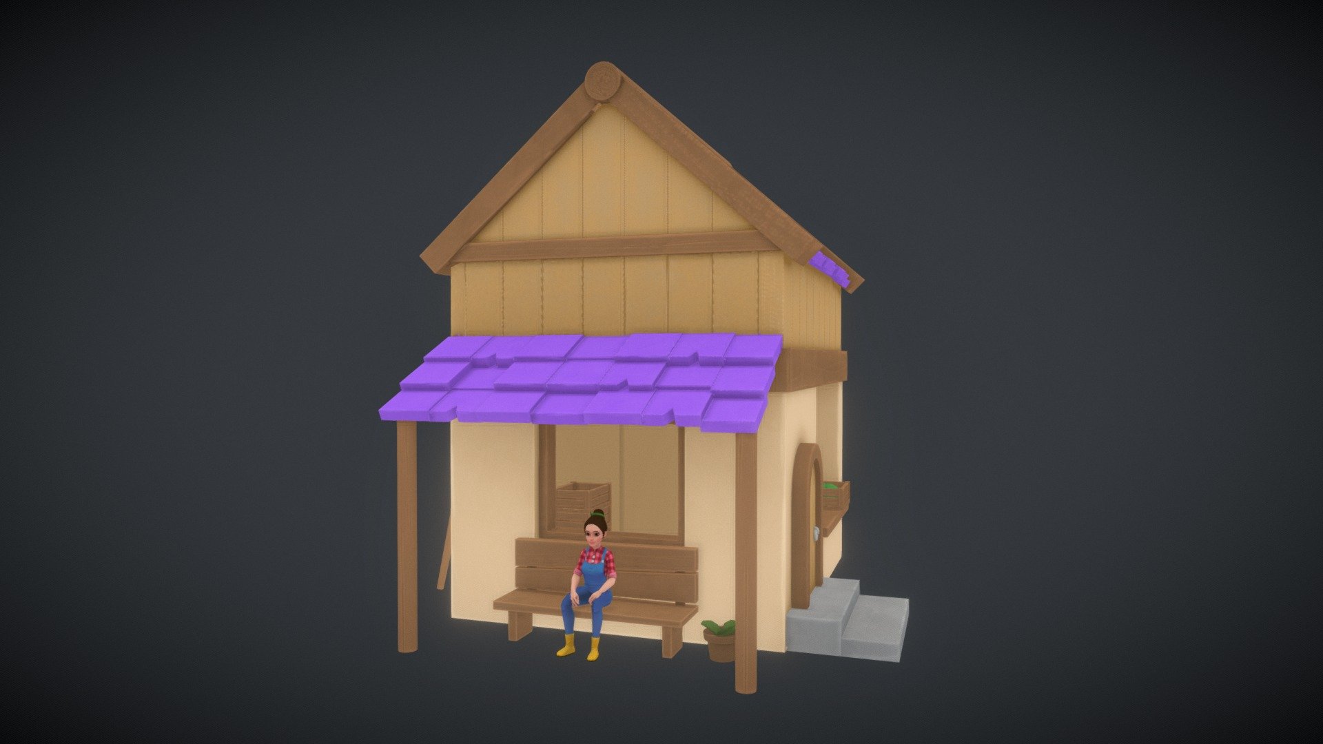 A Day in Farm 3d model