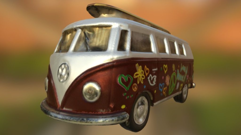 Hippie Van 3d model