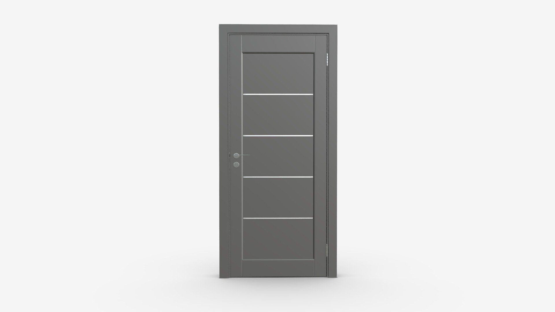 Modern Wooden Interior Door with Furniture 007 3d model