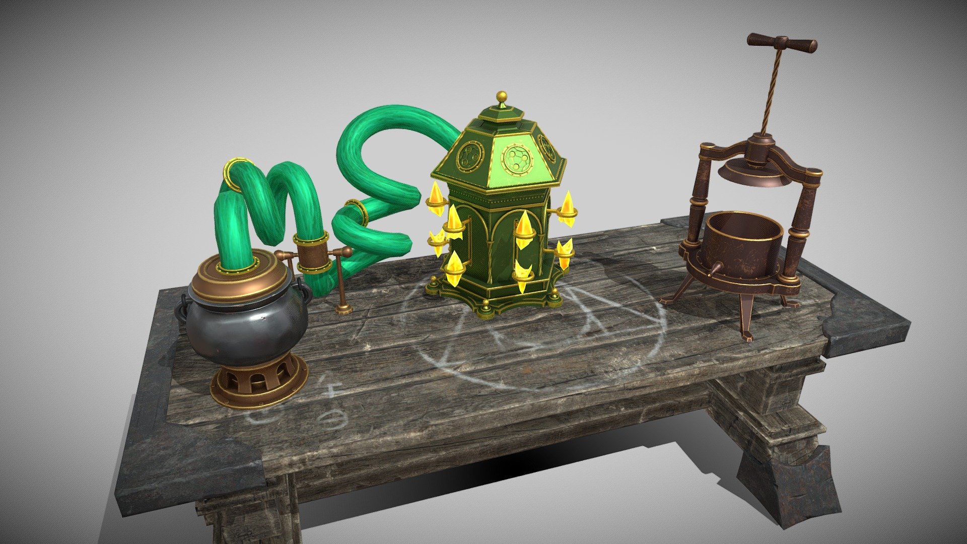 Alchemy table 3d model