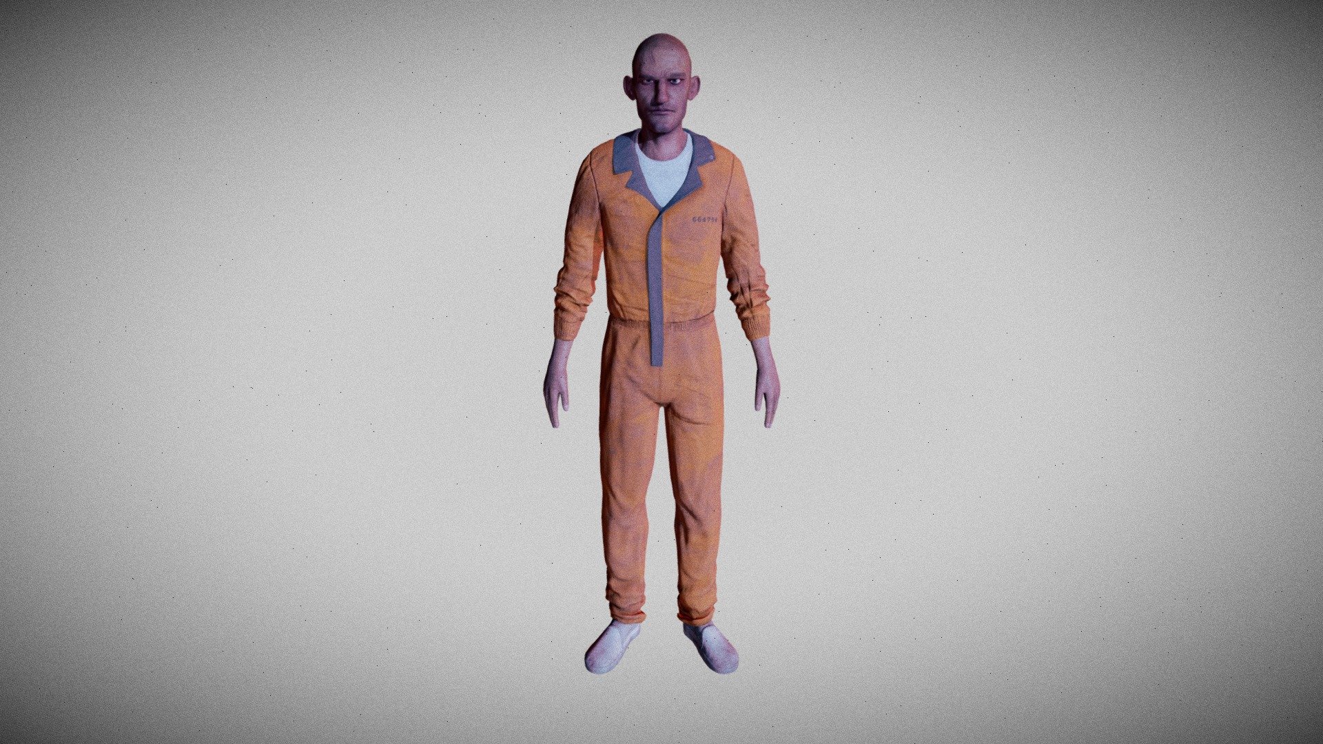 bald man low 3d model