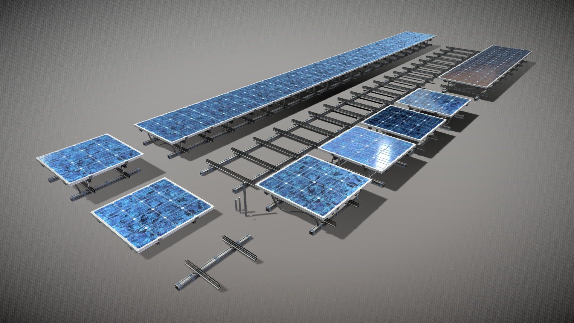 Modular Photovoltaic-Panels (Wip-5) 3d model