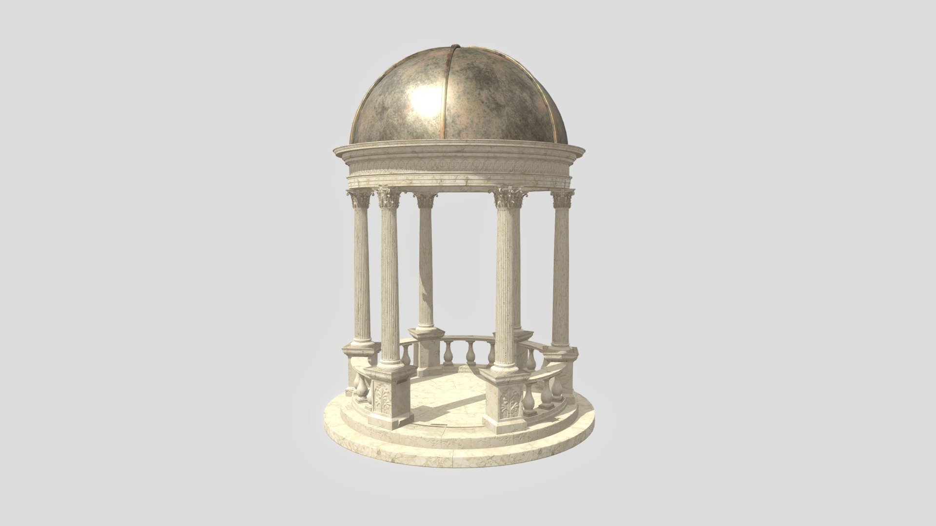 Greek gazebo 3d model