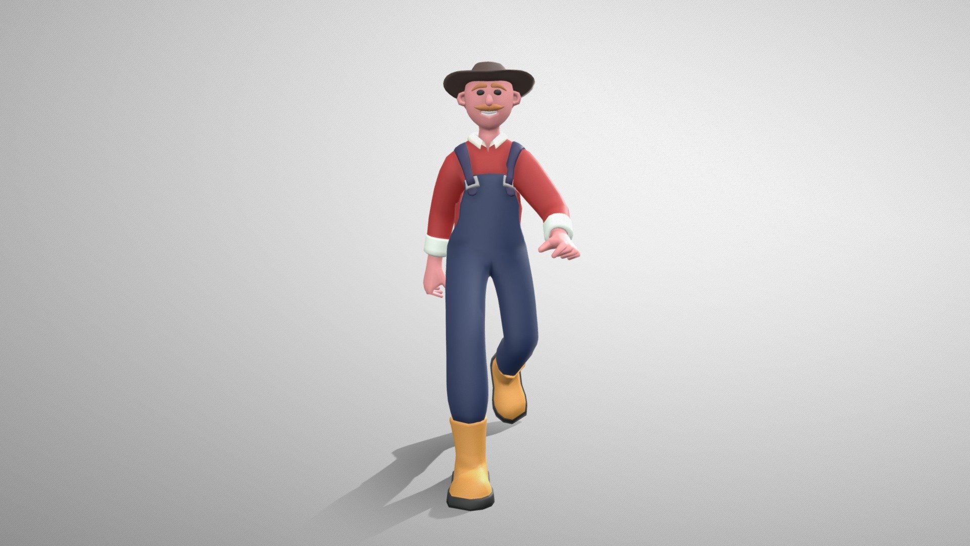 Stylized Man Farmer 3d model