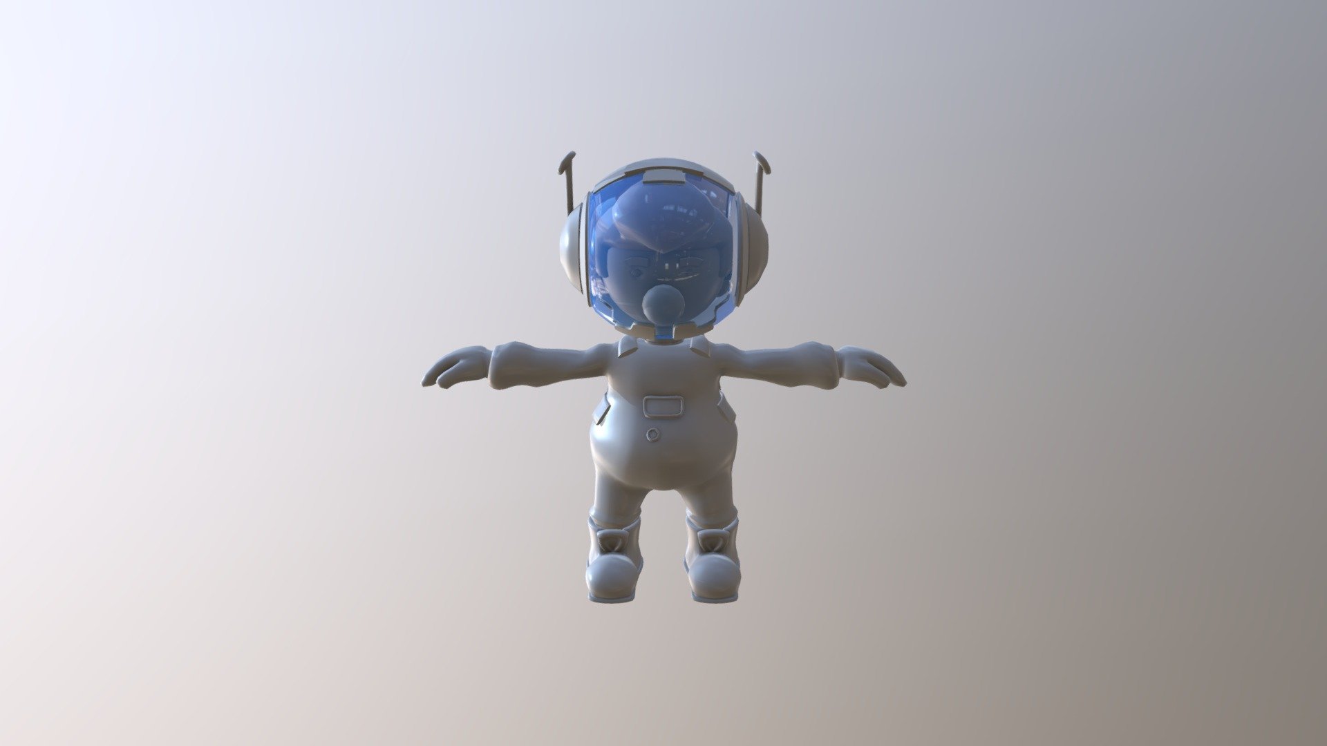 Some Cartoony astronaut 3d model