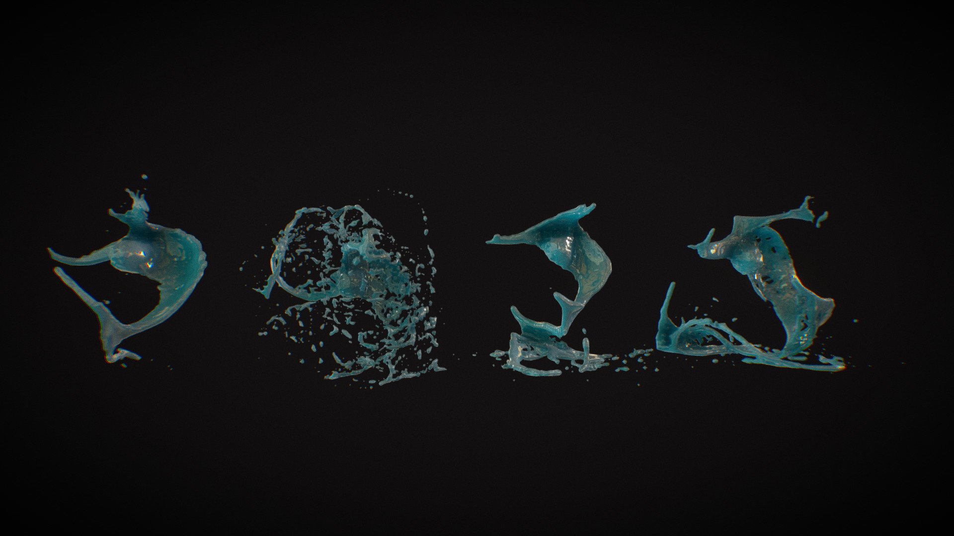 RANDOM FLUID SPLASH SET 6 3d model